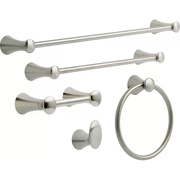 imageDelta Lahara 1Pack 24 Towel Rack for Bathroom Brilliance Stainless Steel Towel Bar for Bathroom Wall Towel Holder Rod Wall Mounted 73818SS