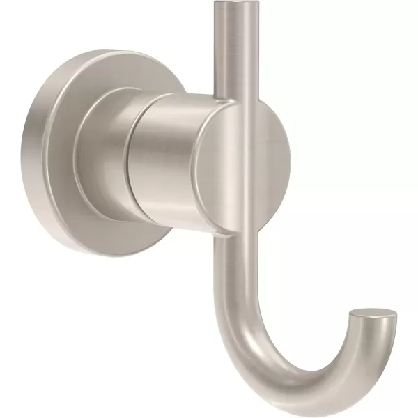 imageDelta Nicoli 1Pack Towel Hooks Matte Black Double Bathroom Hooks Wall Mounted for Robes ampamp Towels Hand Towel Hook Holder Kitchen Bathroom Accessories NIC35MBSpotshield Brushed Nickel