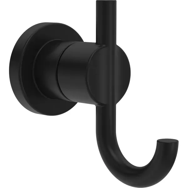 imageDelta Nicoli 1Pack Towel Hooks Matte Black Double Bathroom Hooks Wall Mounted for Robes ampamp Towels Hand Towel Hook Holder Kitchen Bathroom Accessories NIC35MBMatte Black
