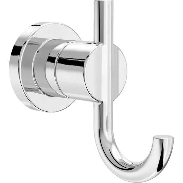 imageDelta Nicoli 1Pack Towel Hooks Matte Black Double Bathroom Hooks Wall Mounted for Robes ampamp Towels Hand Towel Hook Holder Kitchen Bathroom Accessories NIC35MBPolished Chrome