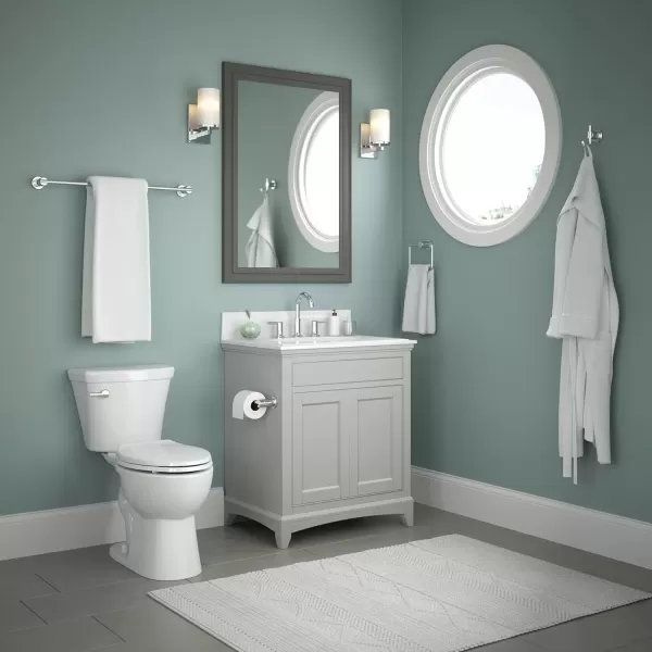 imageDelta Nicoli 4Pack Bathroom Set Matte Black 18quot Towel Rack Toilet Paper Holder Hand Towel Holder Towel Hook Bathroom Accessory Set Towel Holder 4Piece Hardware Set NIC64MBPolished Chrome