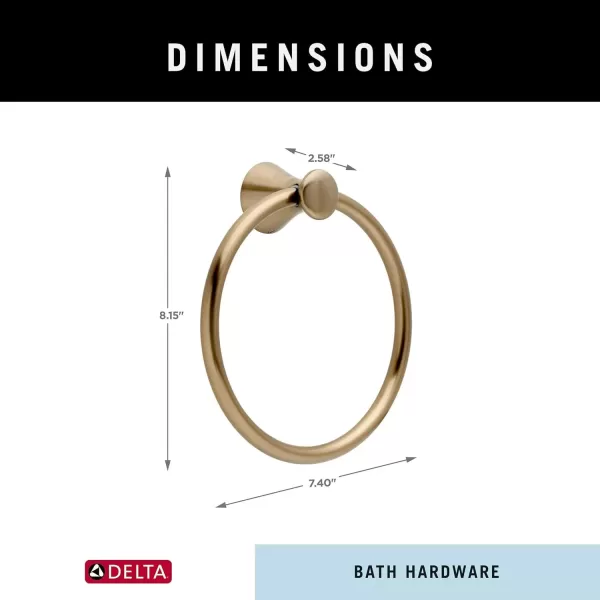imageDELTA 73846SS Towel Ring Brilliance Stainless SteelChampagne Bronze