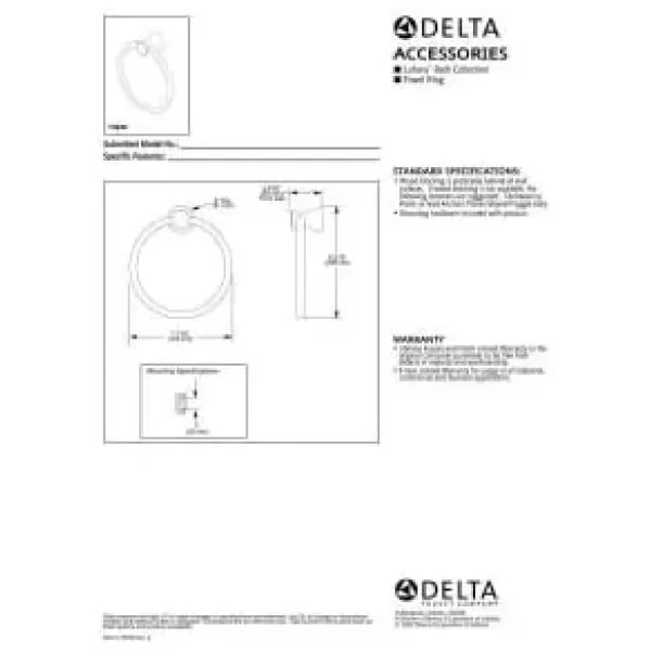 imageDELTA 73846SS Towel Ring Brilliance Stainless SteelChampagne Bronze