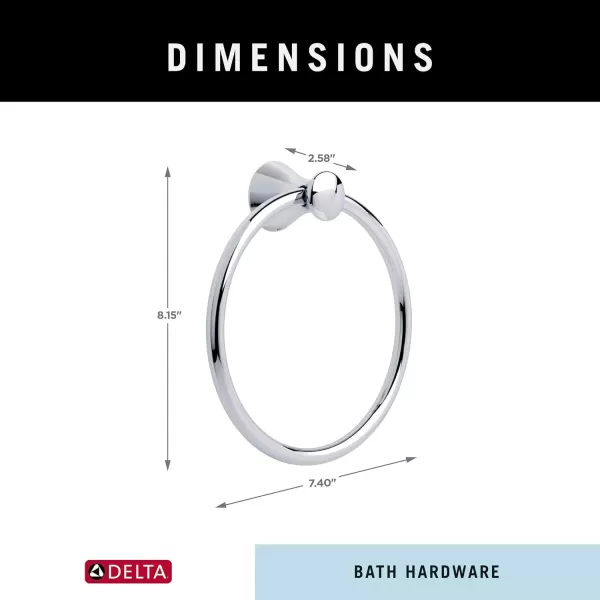 imageDELTA 73846SS Towel Ring Brilliance Stainless SteelPolished Chrome