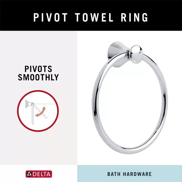 imageDELTA 73846SS Towel Ring Brilliance Stainless SteelPolished Chrome