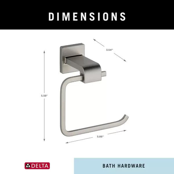 imageDELTA Ara Single Post Toilet Paper Holder Polished Chrome Bathroom Accessories 77550 35 x 625 x 35 InchesBrilliance Stainless Steel