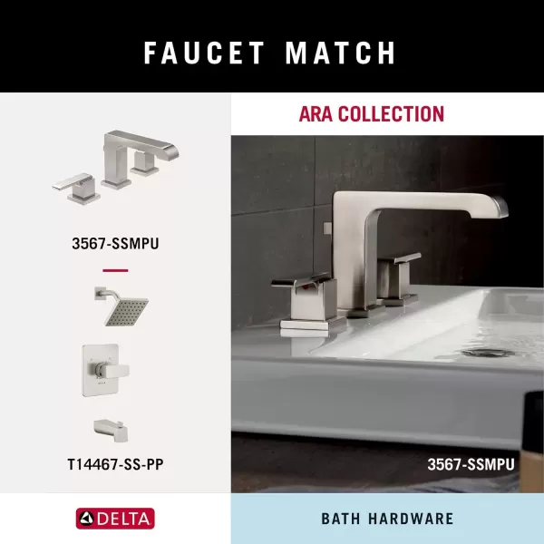 imageDELTA Ara Single Post Toilet Paper Holder Polished Chrome Bathroom Accessories 77550 35 x 625 x 35 InchesBrilliance Stainless Steel