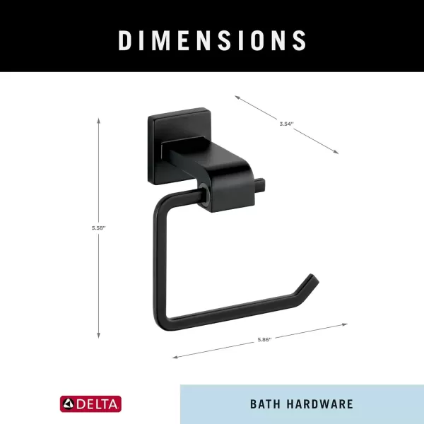 imageDELTA Ara Single Post Toilet Paper Holder Polished Chrome Bathroom Accessories 77550 35 x 625 x 35 InchesMatte Black