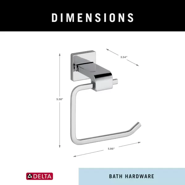 imageDELTA Ara Single Post Toilet Paper Holder Polished Chrome Bathroom Accessories 77550 35 x 625 x 35 InchesPolished Chrome