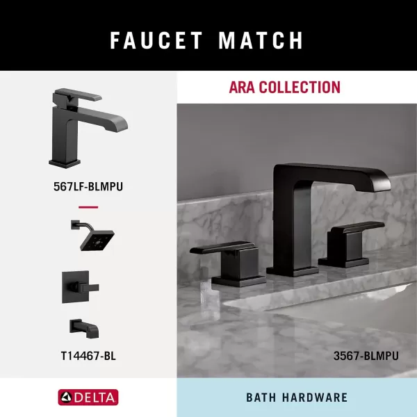 imageDELTA FAUCET 77535 Ara Towel Robe Hook Polished ChromeMatte Black