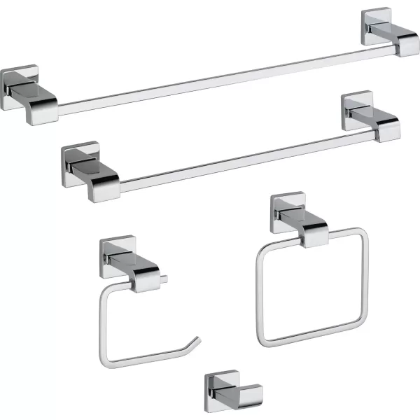 imageDELTA FAUCET 77535 Ara Towel Robe Hook Polished ChromePolished Chrome