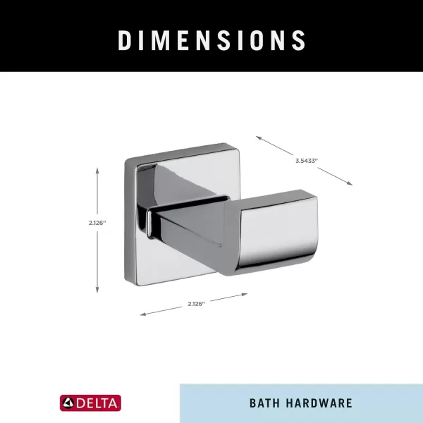 imageDELTA FAUCET 77535 Ara Towel Robe Hook Polished ChromePolished Chrome