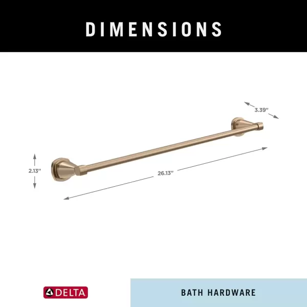 imageDELTA FAUCET 77618CZ Stryke Wall Mounted 18 in Towel Bar in Champagne BronzeChampagne Bronze