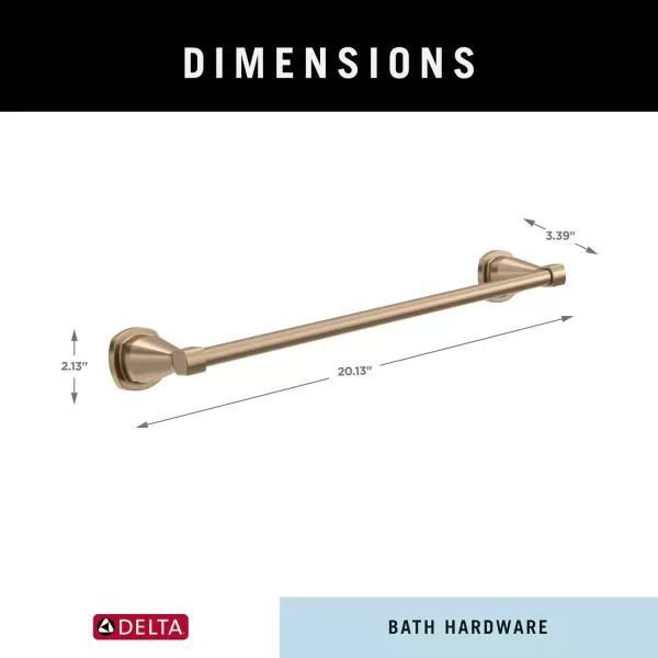 imageDELTA FAUCET 77618CZ Stryke Wall Mounted 18 in Towel Bar in Champagne BronzeChampagne Bronze