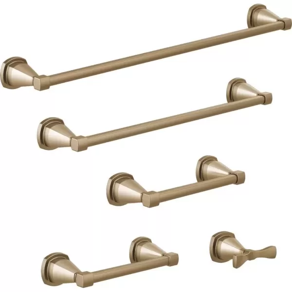 imageDELTA FAUCET 77618CZ Stryke Wall Mounted 18 in Towel Bar in Champagne BronzeChampagne Bronze