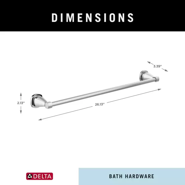 imageDELTA FAUCET 77618CZ Stryke Wall Mounted 18 in Towel Bar in Champagne BronzeChrome