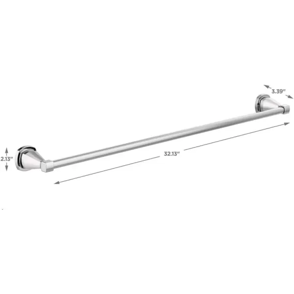 imageDELTA FAUCET 77618CZ Stryke Wall Mounted 18 in Towel Bar in Champagne BronzeChrome