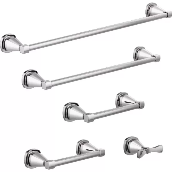 imageDELTA FAUCET 77618CZ Stryke Wall Mounted 18 in Towel Bar in Champagne BronzeChrome