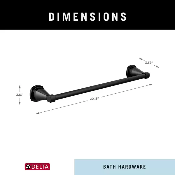imageDELTA FAUCET 77618CZ Stryke Wall Mounted 18 in Towel Bar in Champagne BronzeMatte Black