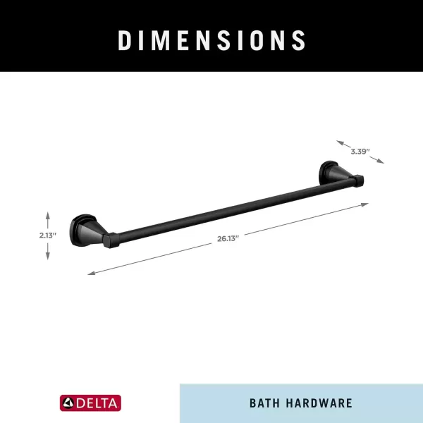 imageDELTA FAUCET 77618CZ Stryke Wall Mounted 18 in Towel Bar in Champagne BronzeMatte Black