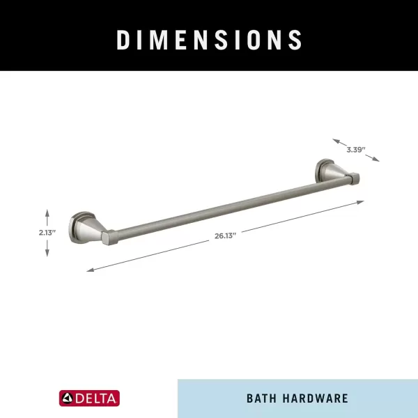 imageDELTA FAUCET 77618CZ Stryke Wall Mounted 18 in Towel Bar in Champagne BronzeStainless