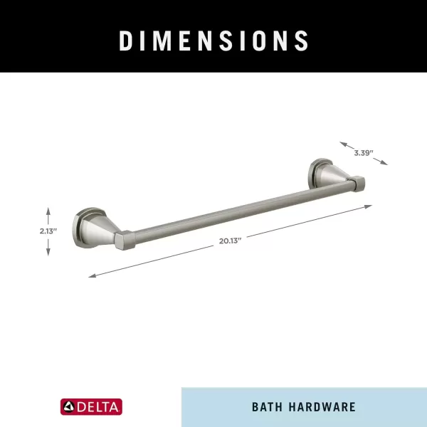 imageDELTA FAUCET 77618CZ Stryke Wall Mounted 18 in Towel Bar in Champagne BronzeStainless