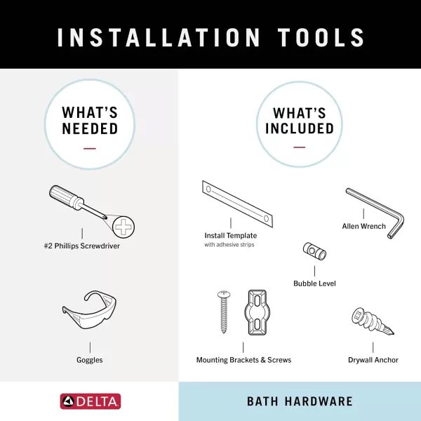 imageDELTA FAUCET Rubber Limited 76424BL Ashlyn 24in Wall Mount Towel Bar Bath Hardware Accessory in Matte BlackChrome