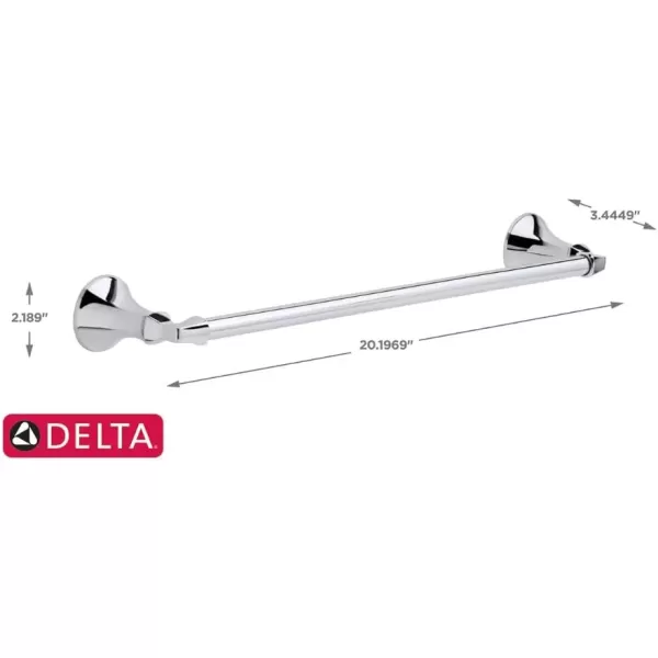 imageDELTA FAUCET Rubber Limited 76424BL Ashlyn 24in Wall Mount Towel Bar Bath Hardware Accessory in Matte BlackChrome
