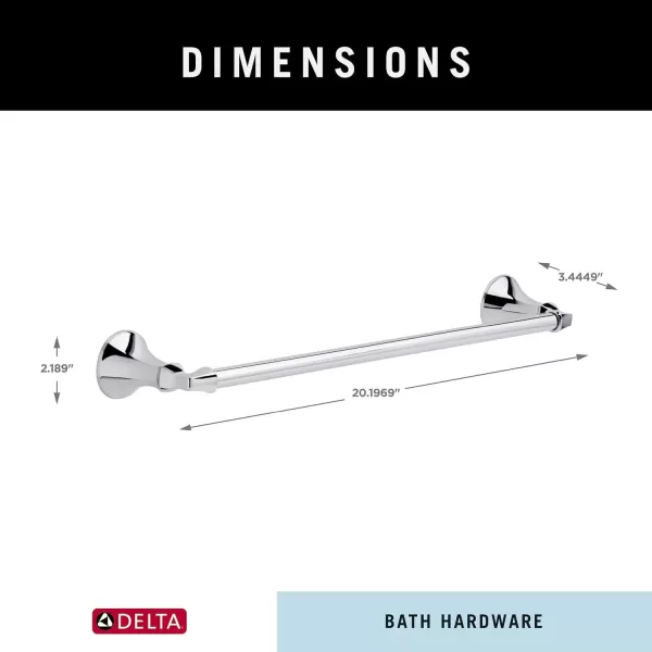 imageDELTA FAUCET Rubber Limited 76424BL Ashlyn 24in Wall Mount Towel Bar Bath Hardware Accessory in Matte BlackChrome