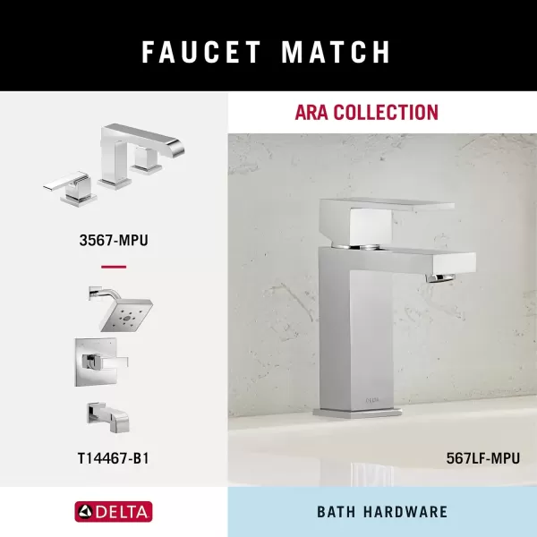 imageDELTA FAUCET Rubber Limited 76424BL Ashlyn 24in Wall Mount Towel Bar Bath Hardware Accessory in Matte BlackChrome