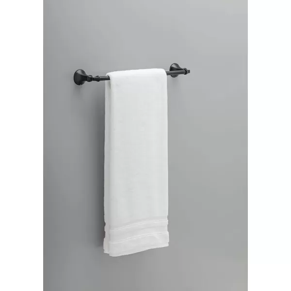 imageDELTA FAUCET Rubber Limited 76424BL Ashlyn 24in Wall Mount Towel Bar Bath Hardware Accessory in Matte BlackMatte Black