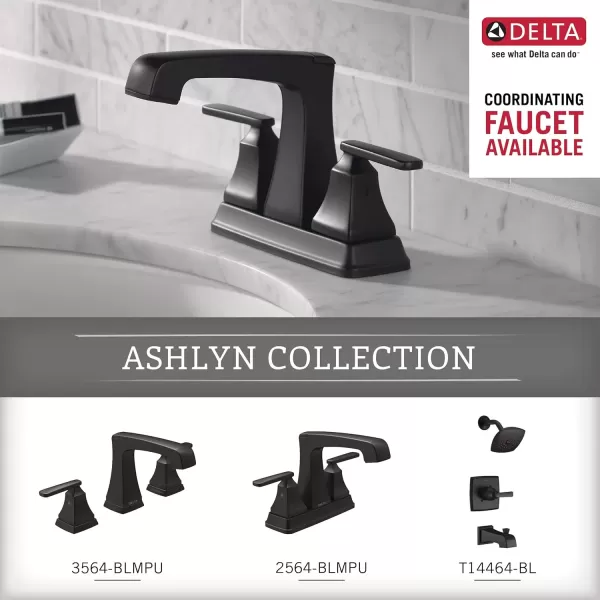 imageDELTA FAUCET Rubber Limited 76424BL Ashlyn 24in Wall Mount Towel Bar Bath Hardware Accessory in Matte BlackMatte Black