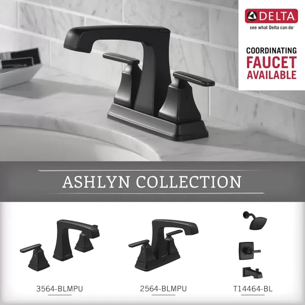 imageDELTA FAUCET Rubber Limited 76424BL Ashlyn 24in Wall Mount Towel Bar Bath Hardware Accessory in Matte BlackMatte Black