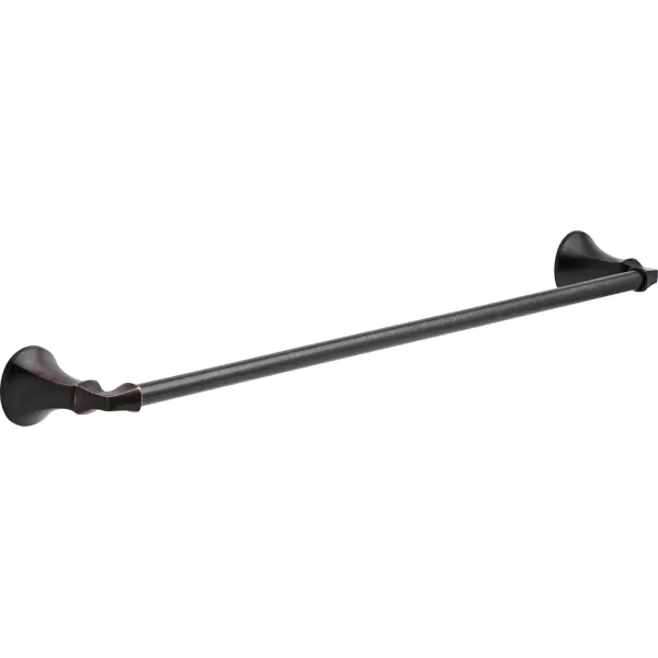 imageDELTA FAUCET Rubber Limited 76424BL Ashlyn 24in Wall Mount Towel Bar Bath Hardware Accessory in Matte BlackSpotshield Venetian Bronze