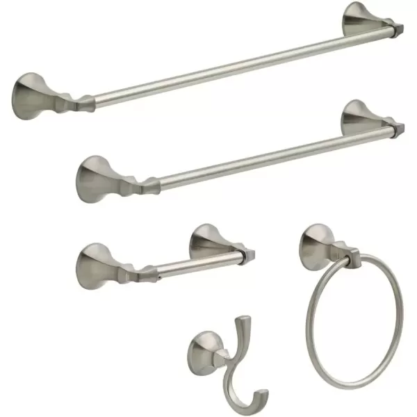 imageDELTA FAUCET Rubber Limited 76424BL Ashlyn 24in Wall Mount Towel Bar Bath Hardware Accessory in Matte BlackStainless