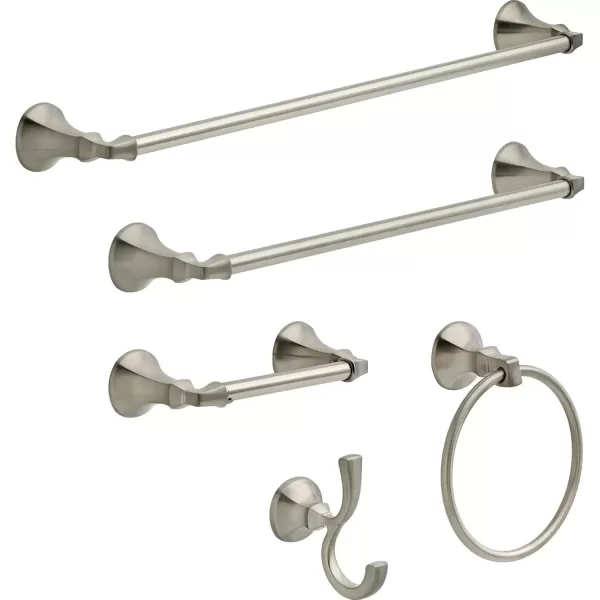 imageDELTA FAUCET Rubber Limited 76424BL Ashlyn 24in Wall Mount Towel Bar Bath Hardware Accessory in Matte BlackStainless