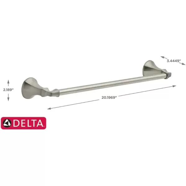 imageDELTA FAUCET Rubber Limited 76424BL Ashlyn 24in Wall Mount Towel Bar Bath Hardware Accessory in Matte BlackStainless
