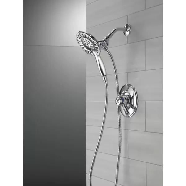 imageDelta Faucet 4Spray In2ition Dual Shower Head with Handheld Spray Gold Shower Head with Hose Showerheads ampamp Handheld Showers Handheld Shower Heads Champagne Bronze 58499CZChrome