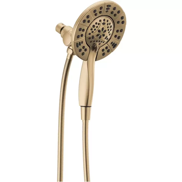 imageDelta Faucet 4Spray In2ition Dual Shower Head with Handheld Spray Gold Shower Head with Hose Showerheads ampamp Handheld Showers Handheld Shower Heads Champagne Bronze 58499CZChampagne Bronze