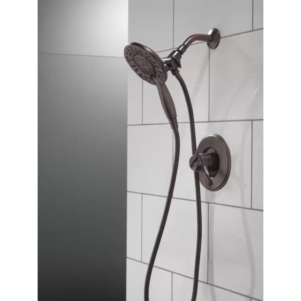 imageDelta Faucet 4Spray In2ition Dual Shower Head with Handheld Spray Gold Shower Head with Hose Showerheads ampamp Handheld Showers Handheld Shower Heads Champagne Bronze 58499CZVenetian Bronze