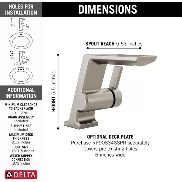imageDelta Faucet 599SSPRMPUDST Pivotal Bar Faucet Lumicoat Stainless