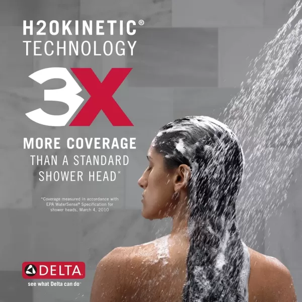 imageDelta Faucet 5Spray In2ition Dual Shower Head with Handheld Spray H2Okinetic Brushed Nickel Shower Head with Hose Showerheads Handheld Shower Heads Lumicoat Stainless 58480SSPRPK