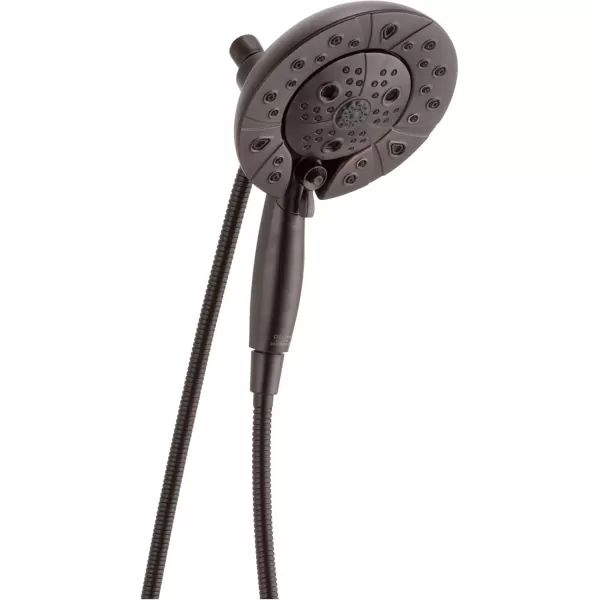 imageDelta Faucet 5Spray In2ition Dual Shower Head with Handheld Spray H2Okinetic Oil Rubbed Bronze Shower Head with Hose Handheld Shower Heads Venetian Bronze 58480RBPK 175 GPM Water FlowVenetian Bronze