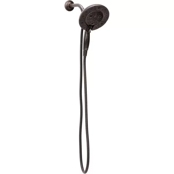imageDelta Faucet 5Spray In2ition Dual Shower Head with Handheld Spray H2Okinetic Oil Rubbed Bronze Shower Head with Hose Handheld Shower Heads Venetian Bronze 58480RBPK 175 GPM Water FlowVenetian Bronze