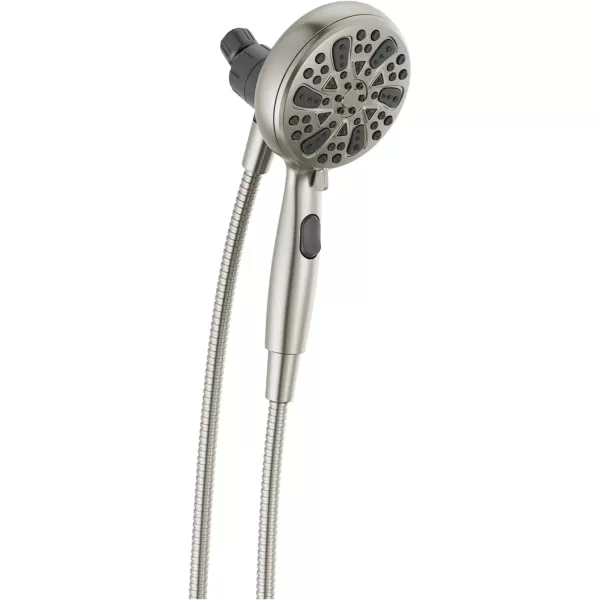 imageDelta Faucet 6Setting SureDock Magnetic Shower Head with Handheld Spray Chrome Shower Head with Hose Round Shower Head Showerheads ampamp Handheld Showers MagnaTite Docking Chrome 75609Stainless