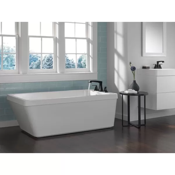 imageDelta Faucet Ashlyn 2Handle Widespread Roman Tub Faucet Brushed Nickel Tub Faucet Roman Bathtub Faucet Delta Roman Tub Faucet Tub Filler Stainless T2764SS Valve Not IncludedMatte Black