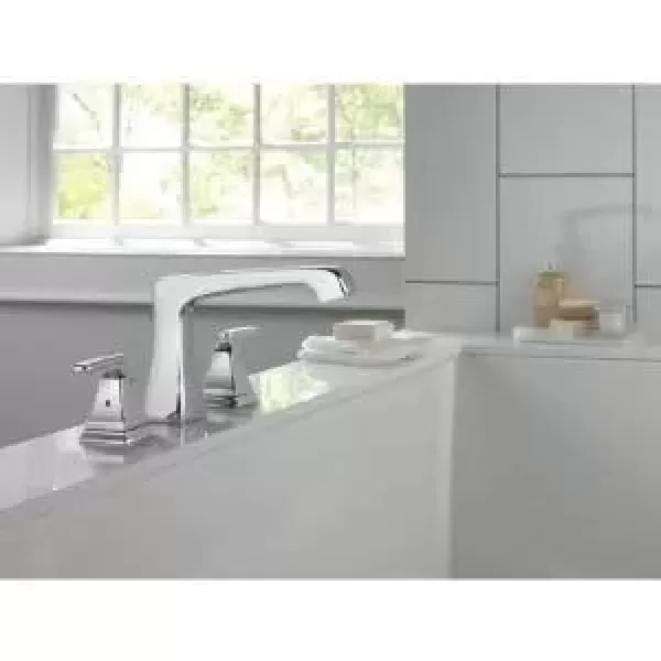 imageDelta Faucet Ashlyn 2Handle Widespread Roman Tub Faucet Brushed Nickel Tub Faucet Roman Bathtub Faucet Delta Roman Tub Faucet Tub Filler Stainless T2764SS Valve Not IncludedVenetian Bronze