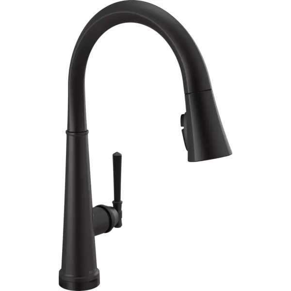 imageDelta Faucet Emmeline Matte Black Kitchen Faucet Touch Touch Kitchen Faucets with Pull Down Sprayer Kitchen Sink Faucet Kitchen Faucet Black Touch2O Technology Matte Black 9182TBLDST