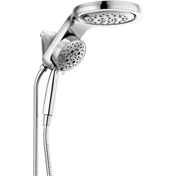 imageDelta Faucet HydroRain 5Spray H2Okinetic Dual Shower Head with Handheld Spray Gold Shower Head with Hose Handheld Shower Heads 25 GPM Flow Rate Champagne Bronze 58680CZ25Chrome