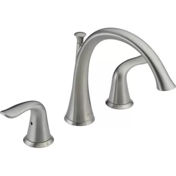 imageDelta Faucet Lahara 2Handle Widespread Roman Tub Faucet Gold Tub Faucet Roman Bathtub Faucet Delta Roman Tub Faucet Tub Filler Champagne Bronze T2738CZStainless